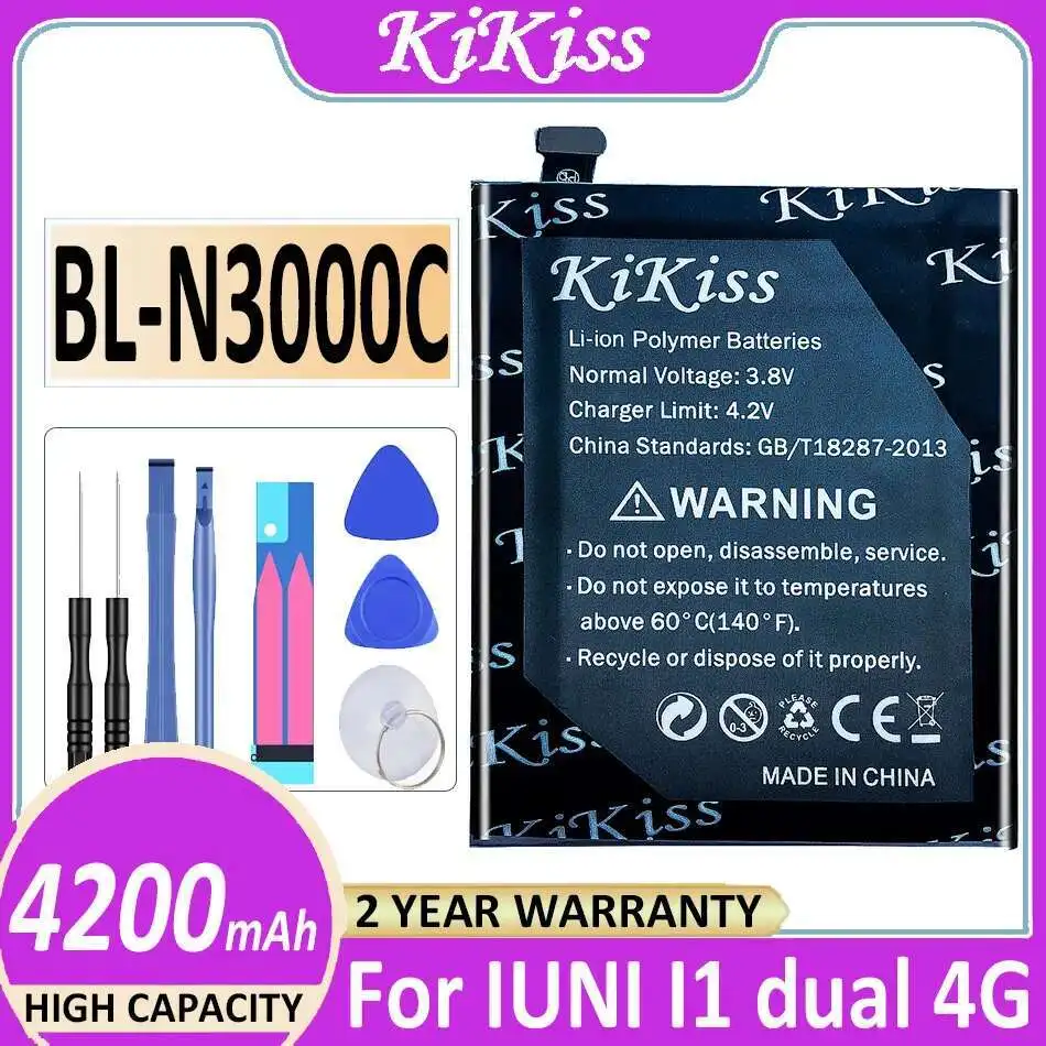 BL-N3000C Mobile Phone Battery 4200Mah Durable For Iuni I1 Dual 4G High Compatibility
BL-N3000C Mobile Phone Battery 4200Mah Durable For Iuni I1 Dual 4G High Compatibility