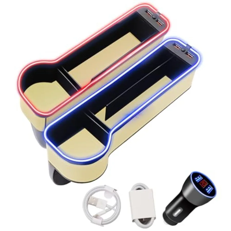 Car Seat Gap Filler Organizer, 2 Pack Multifunctional Car Seat Organizer, 7 Colours Changing LED Car Seat Seam Filler, Auto Con
Car Seat Gap Filler Organizer, 2 Pack Multifunctional Car Seat Organizer, 7 Colours Changing LED Car Seat Seam Filler, Auto Con