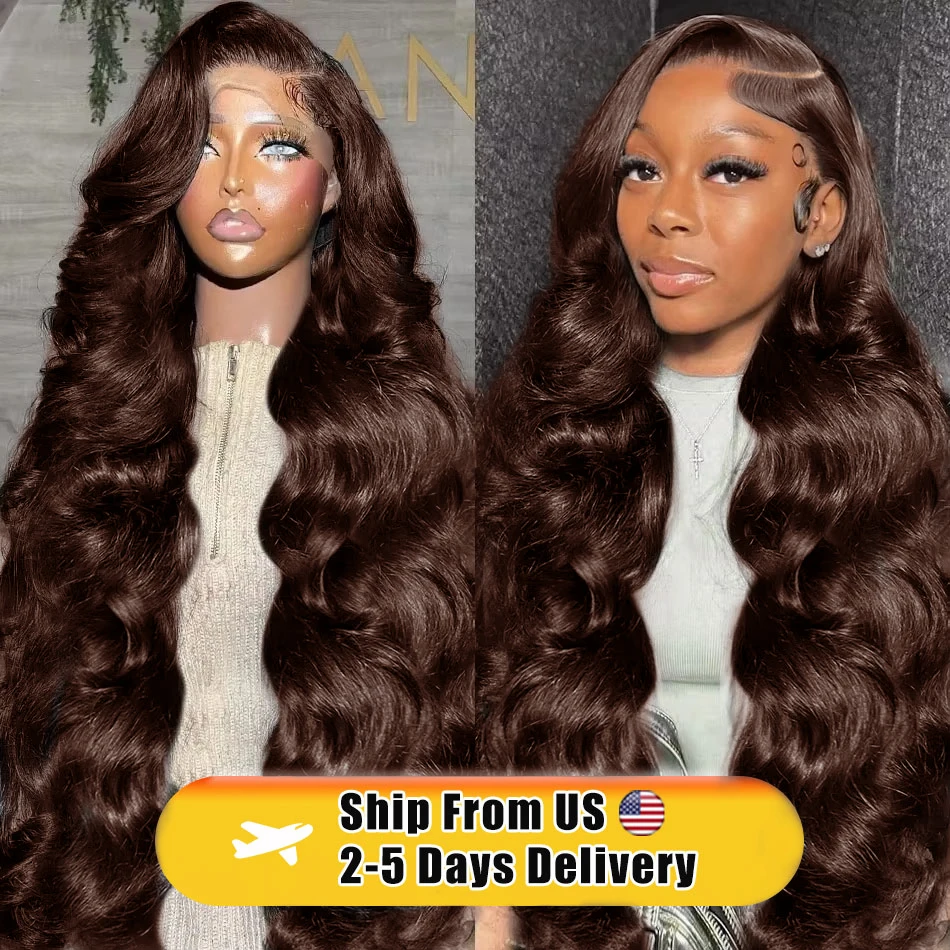 Chocolate Brown Lace Front Wig Transparent HD 13x6 100% Human Hair Wig Colored Body Wave Preplucked Lace Frontal With Baby Hair
Chocolate Brown Lace Front Wig Transparent HD 13x6 100% Human Hair Wig Colored Body Wave Preplucked Lace Frontal With Baby Hair