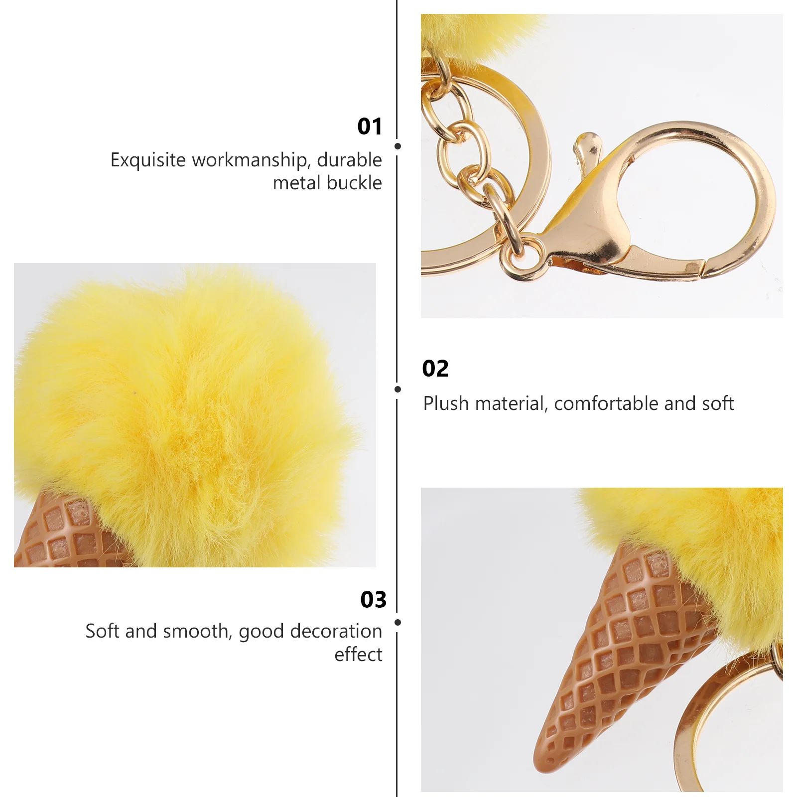 3Pcs Ice Cream Bag Key Chain Adorable Pendant Decorative Charm for Handbag Backpack Purse Key Organizer Gift Adorable Keychain
3Pcs Ice Cream Bag Key Chain Adorable Pendant Decorative Charm for Handbag Backpack Purse Key Organizer Gift Adorable Keychain