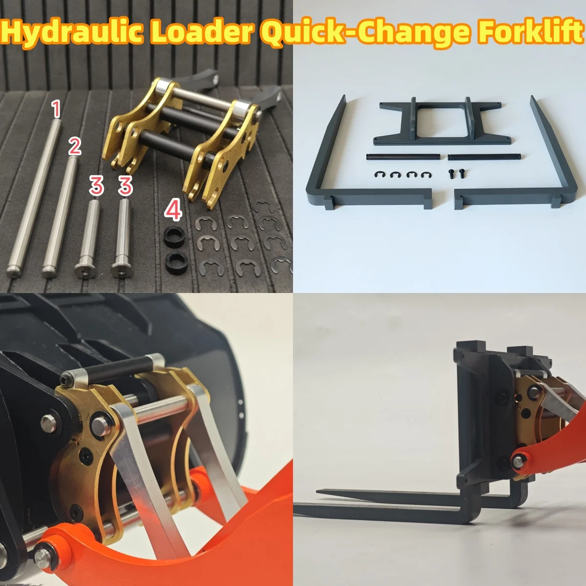 Upgrade Hydraulic Loader Attachments Quick-Change Forklift Jdm-198(E,H) For 1/14 Tamiya RC Remote Control Truck Vehicle Model
Upgrade Hydraulic Loader Attachments Quick-Change Forklift Jdm-198(E,H) For 1/14 Tamiya RC Remote Control Truck Vehicle Model