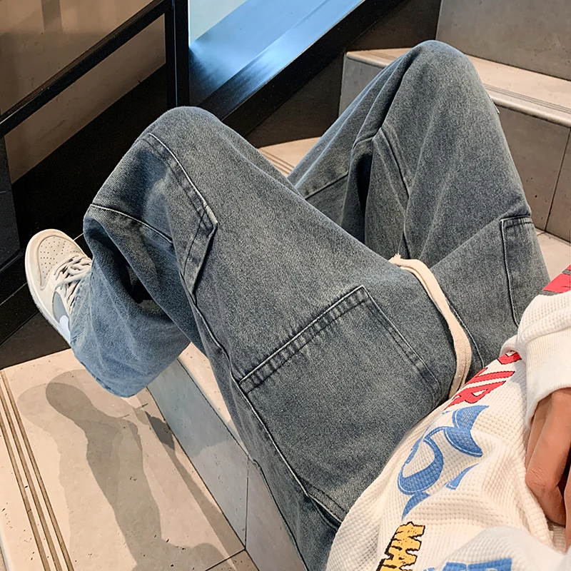 American Retro Workwear Multi-Pocket Jeans Men's Casual Loose Straight Leg Trousers Autumn Winter Trend Brand Drawstring Long...
American Retro Workwear Multi-Pocket Jeans Men's Casual Loose Straight Leg Trousers Autumn Winter Trend Brand Drawstring Long...
