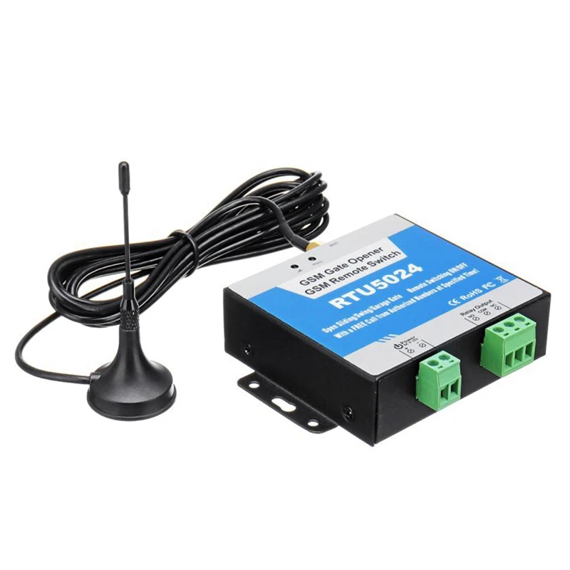 RTU5024 GSM Gate Opener Relay Switch Wireless Remote Control Door Access Long Antenna 850/900/1800/1900Mhz
RTU5024 GSM Gate Opener Relay Switch Wireless Remote Control Door Access Long Antenna 850/900/1800/1900Mhz