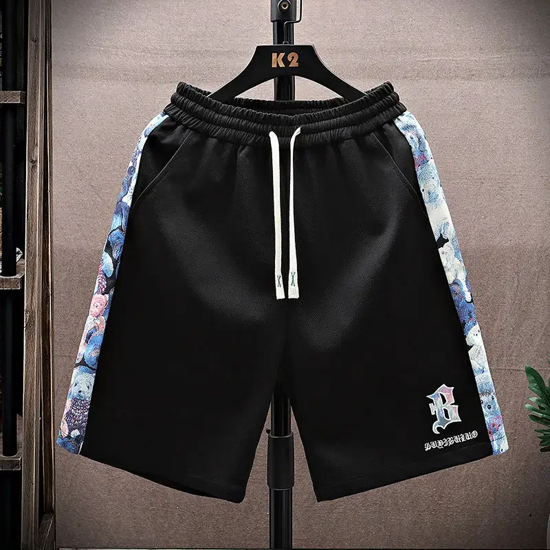 Мешковатые мужские шорты на шнурке, свободные широкие черные летние Xxl с новыми эластичными дизайнерскими горячими предложениями, повседневные мужские короткие брюки 
Мешковатые мужские шорты на шнурке, свободные широкие черные летние Xxl с новыми эластичными дизайнерскими горячими предложениями, повседневные мужские короткие брюки