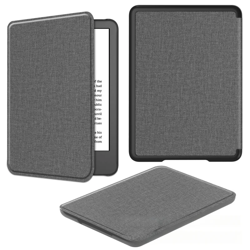 Cloth Texture Flip Case for Kindle Paperwhite 12th 7 Inch with Hand Strap