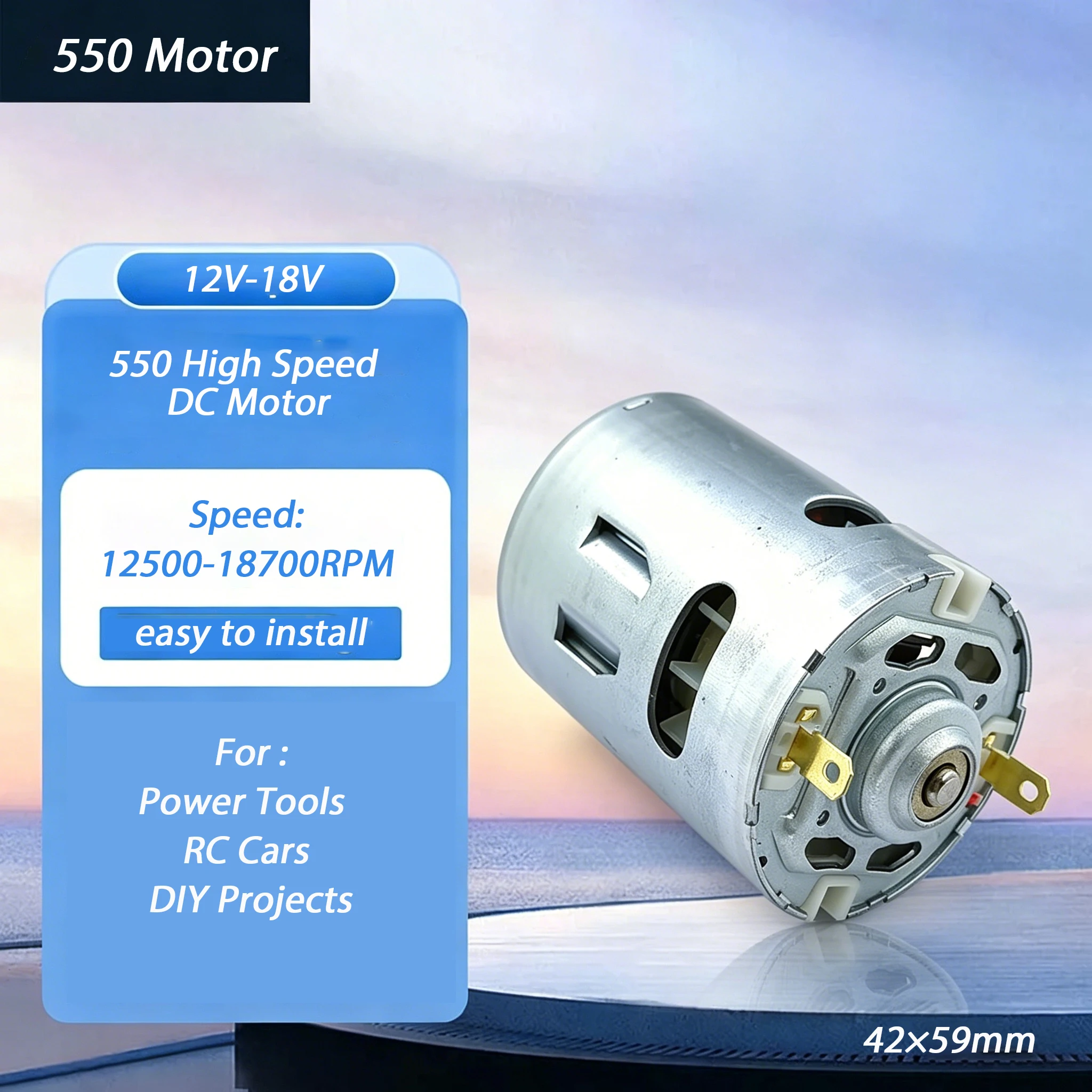 RS-755SH-6022 High Speed Power Electric Drill Motor 18700RPM DC 12V 14.4V 18V with Front Ball Bearing for Garden Tools
RS-755SH-6022 High Speed Power Electric Drill Motor 18700RPM DC 12V 14.4V 18V with Front Ball Bearing for Garden Tools