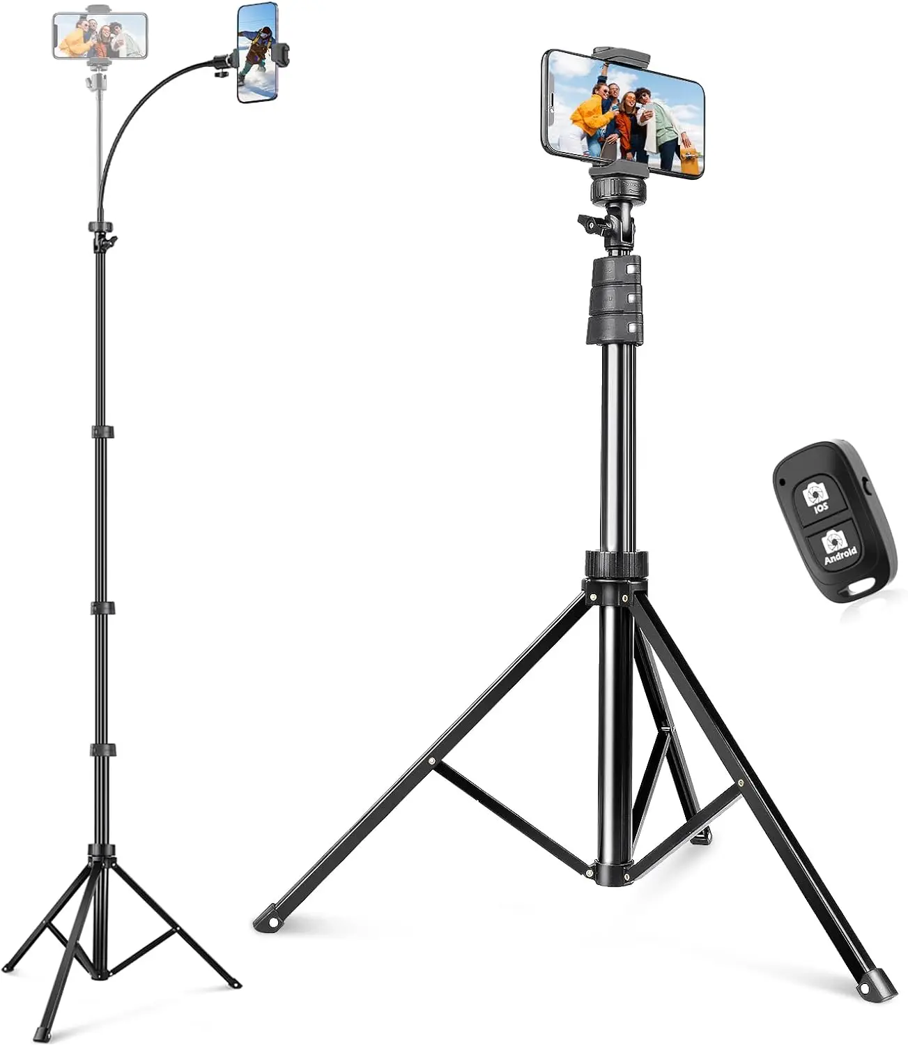 88" Flexible Phone Tripod with Gooseneck, Selfie Stick Stand for Video Recording and Photography
88" Flexible Phone Tripod with Gooseneck, Selfie Stick Stand for Video Recording and Photography