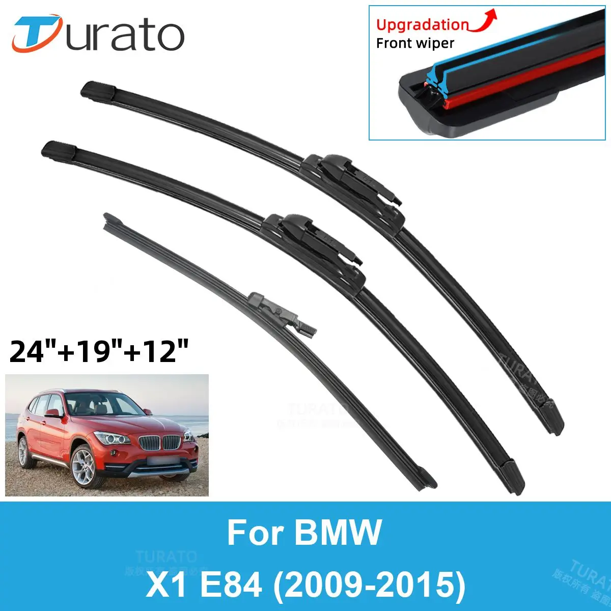 3PCS Car Wiper Blades for 2009-2015 BMW X1 E84 Rear Windshield Wipers Double Rubber Car Accessories 2011 2012 2013 2014 2015
3PCS Car Wiper Blades for 2009-2015 BMW X1 E84 Rear Windshield Wipers Double Rubber Car Accessories 2011 2012 2013 2014 2015