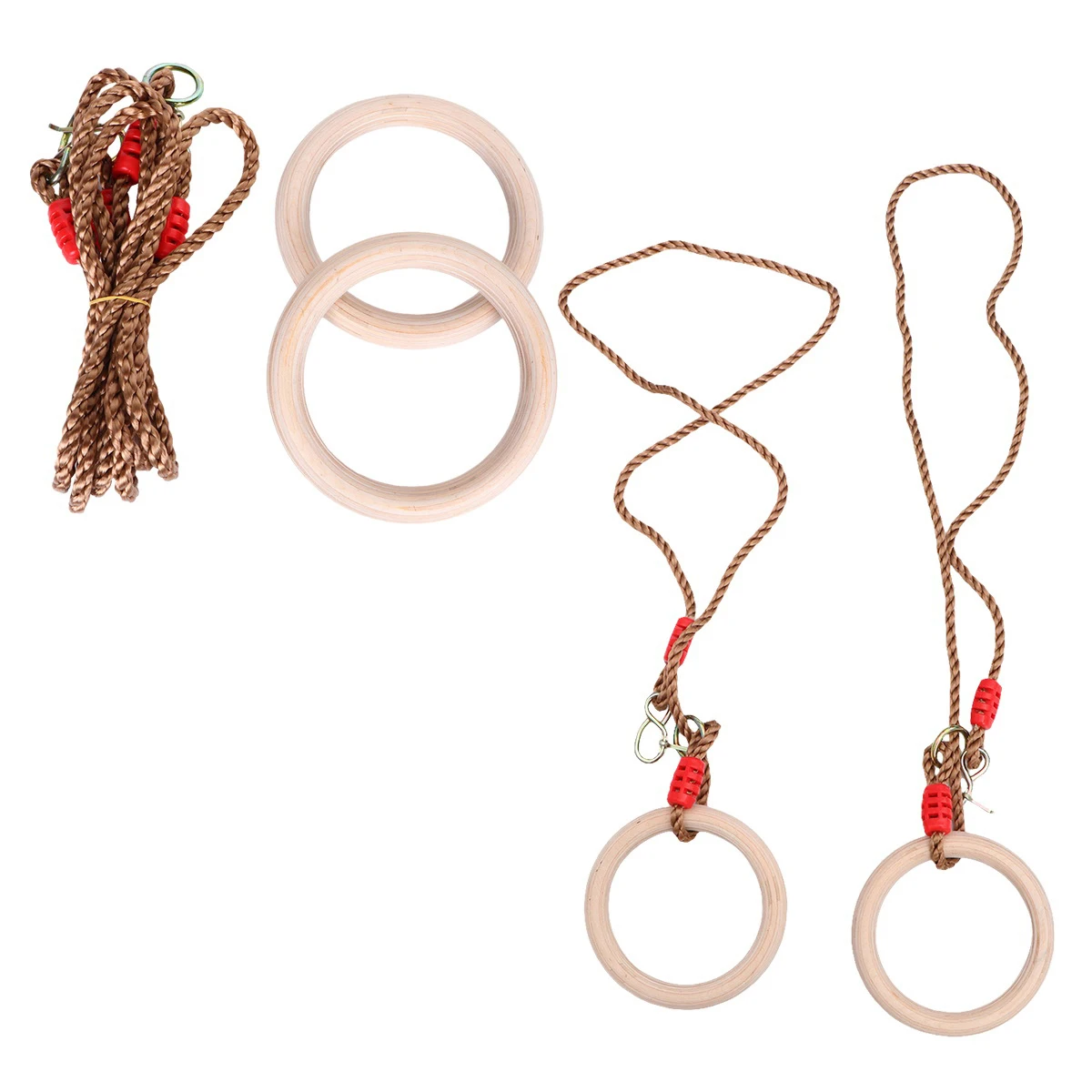 Wooden Gymnastic Rings Smooth Surface Bodyweight Training Home Children Swing Set Jungle Gym Strength Exercise
Wooden Gymnastic Rings Smooth Surface Bodyweight Training Home Children Swing Set Jungle Gym Strength Exercise