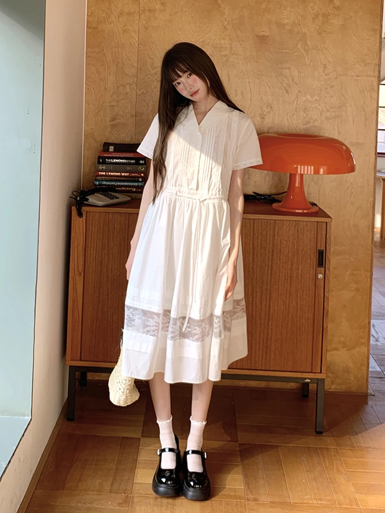 Tokyo Annual Record JK White Dress Short Sleeve High Waist Flounce Women's Spring Summer Fashion College Style Slimming Dress
Tokyo Annual Record JK White Dress Short Sleeve High Waist Flounce Women's Spring Summer Fashion College Style Slimming Dress