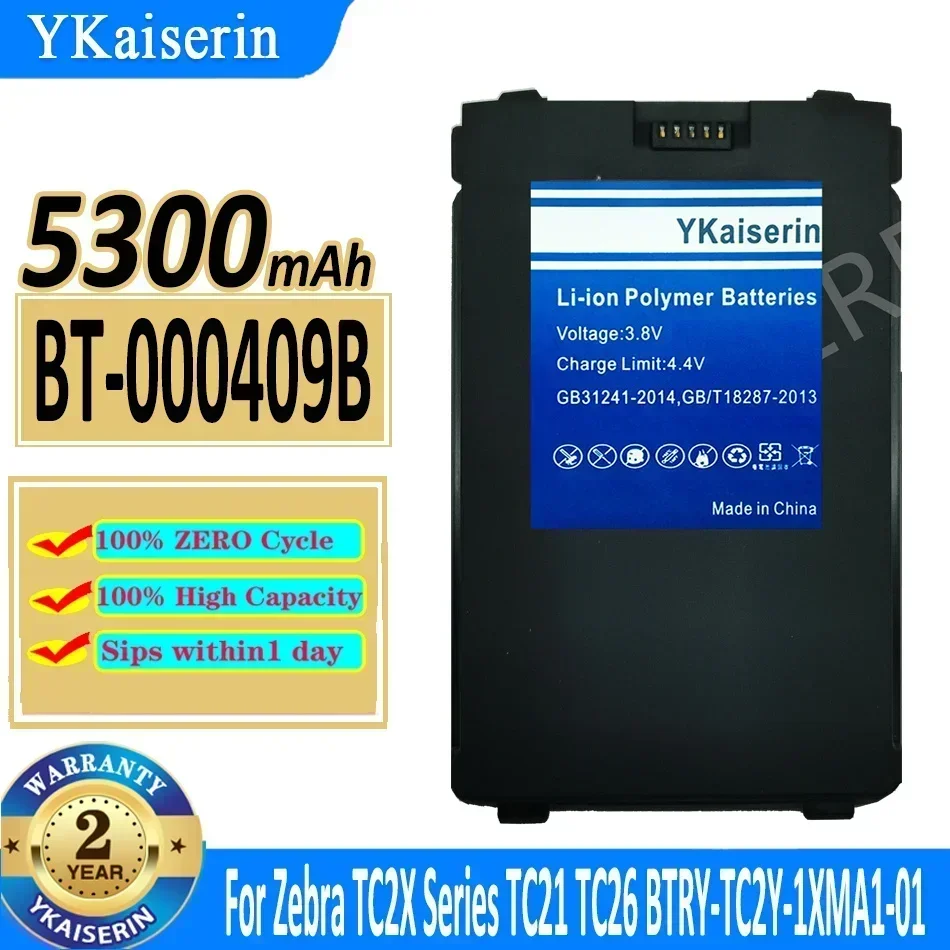 Аккумулятор YKaiserin 3700 мАч/5300 мАч BT- 000409 Б Б БТ- 000409 A для аккумулятора серии Zebra BTRY-TC2Y-1XMA1-01 TC2X TC21 TC26
Аккумулятор YKaiserin 3700 мАч/5300 мАч BT- 000409 Б Б БТ- 000409 A для аккумулятора серии Zebra BTRY-TC2Y-1XMA1-01 TC2X TC21 TC26