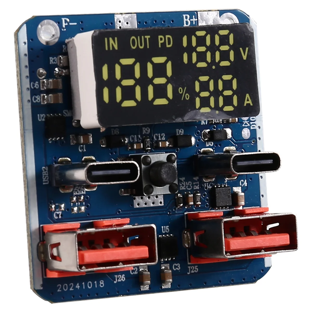 PD3.0 Bidirectional Fast Charging 100W Digital Display Voltage and Current Mobile Power DIY Kit, Power Bank Motherboard
PD3.0 Bidirectional Fast Charging 100W Digital Display Voltage and Current Mobile Power DIY Kit, Power Bank Motherboard
