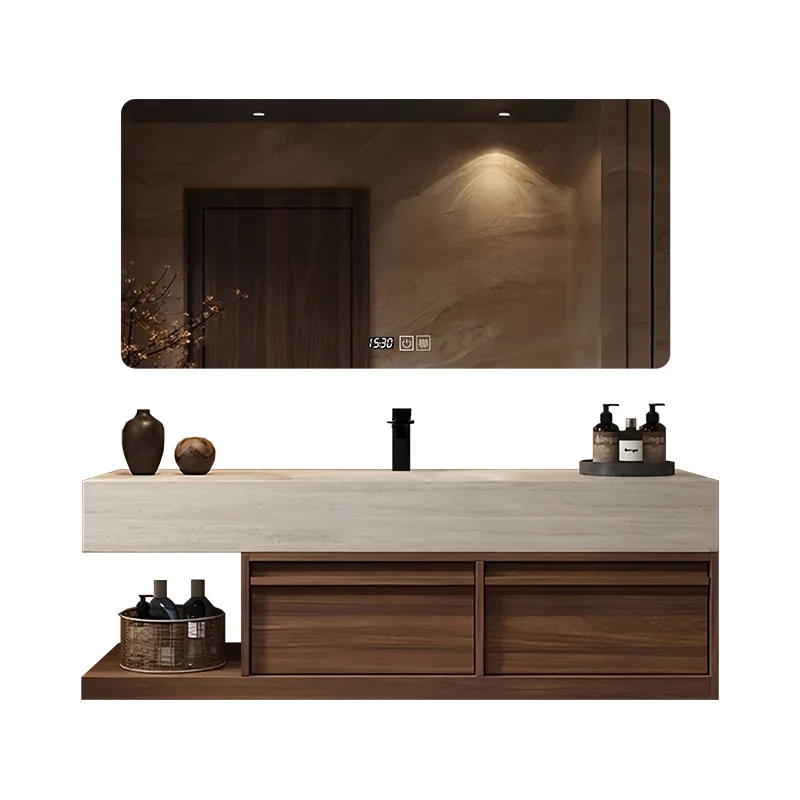 New Chinese walnut bathroom cabinet bone line washbasin cabinet combination toilet washbasin
New Chinese walnut bathroom cabinet bone line washbasin cabinet combination toilet washbasin