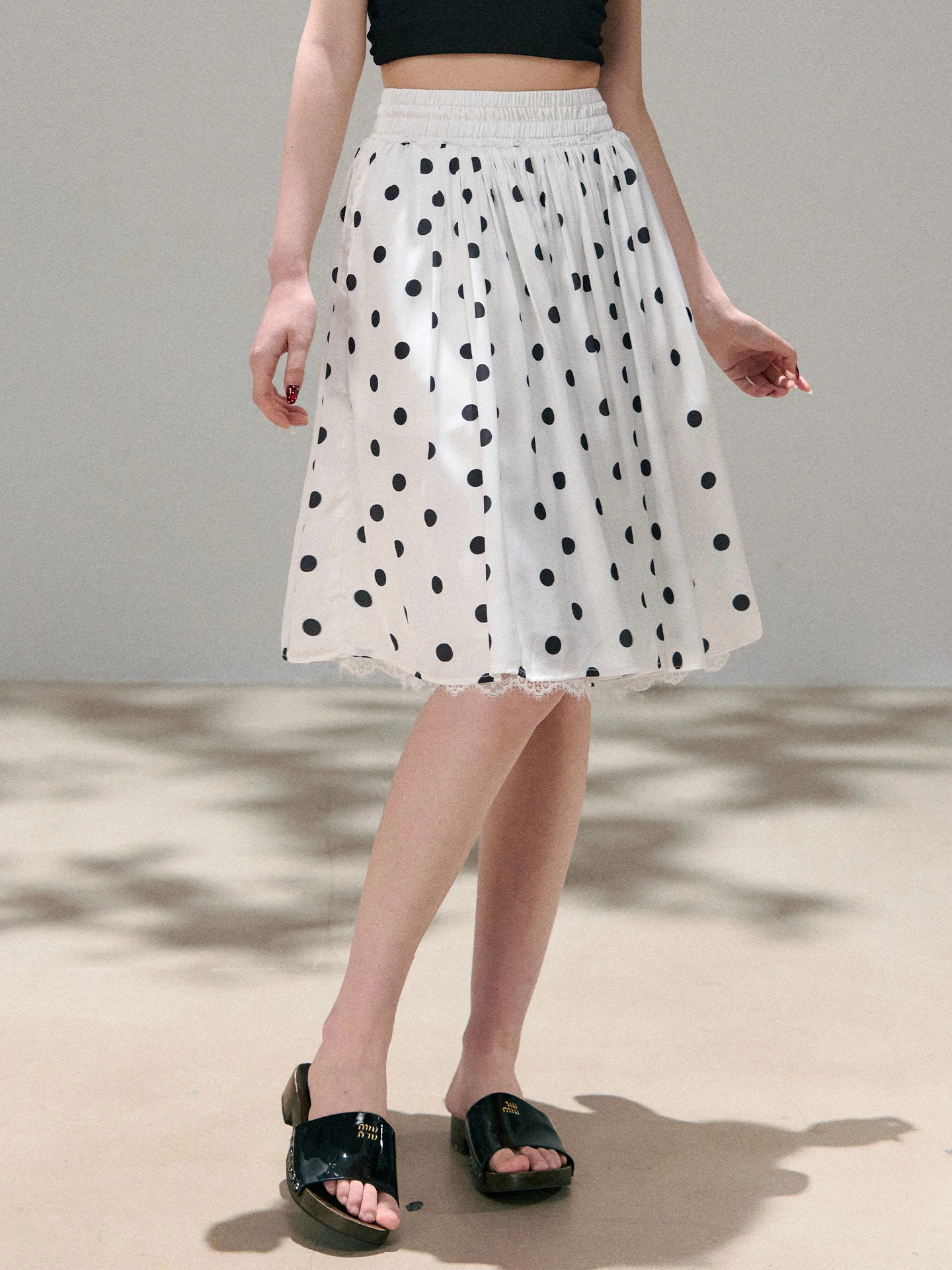 White Polka Dot Splice Lace ter Skirt OIOI E High Waist A-Line Skirt for Women Spring 2026 Faion Ladies Skirts
White Polka Dot Splice Lace ter Skirt OIOI E High Waist A-Line Skirt for Women Spring 2026 Faion Ladies Skirts