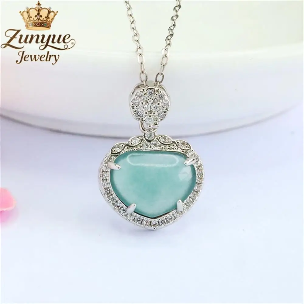 Silver-Inlaid Natural Blue Jade Heart-Shaped Pendant Luxury Quality Jewelry Fashion Jewelry Exquisite Elegant Charms Popular
Silver-Inlaid Natural Blue Jade Heart-Shaped Pendant Luxury Quality Jewelry Fashion Jewelry Exquisite Elegant Charms Popular