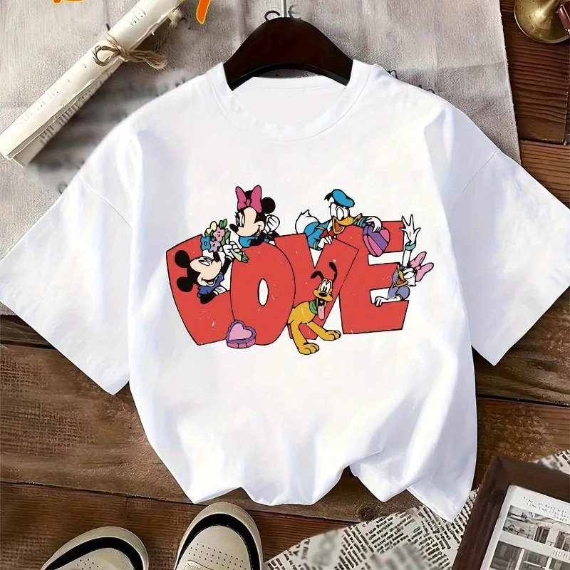 Mickey Cartoon Printed T-shirt Casual Fashion Short Sleeves Are Suitable for Daily Wear and Can Be Machine Washed.
Mickey Cartoon Printed T-shirt Casual Fashion Short Sleeves Are Suitable for Daily Wear and Can Be Machine Washed.