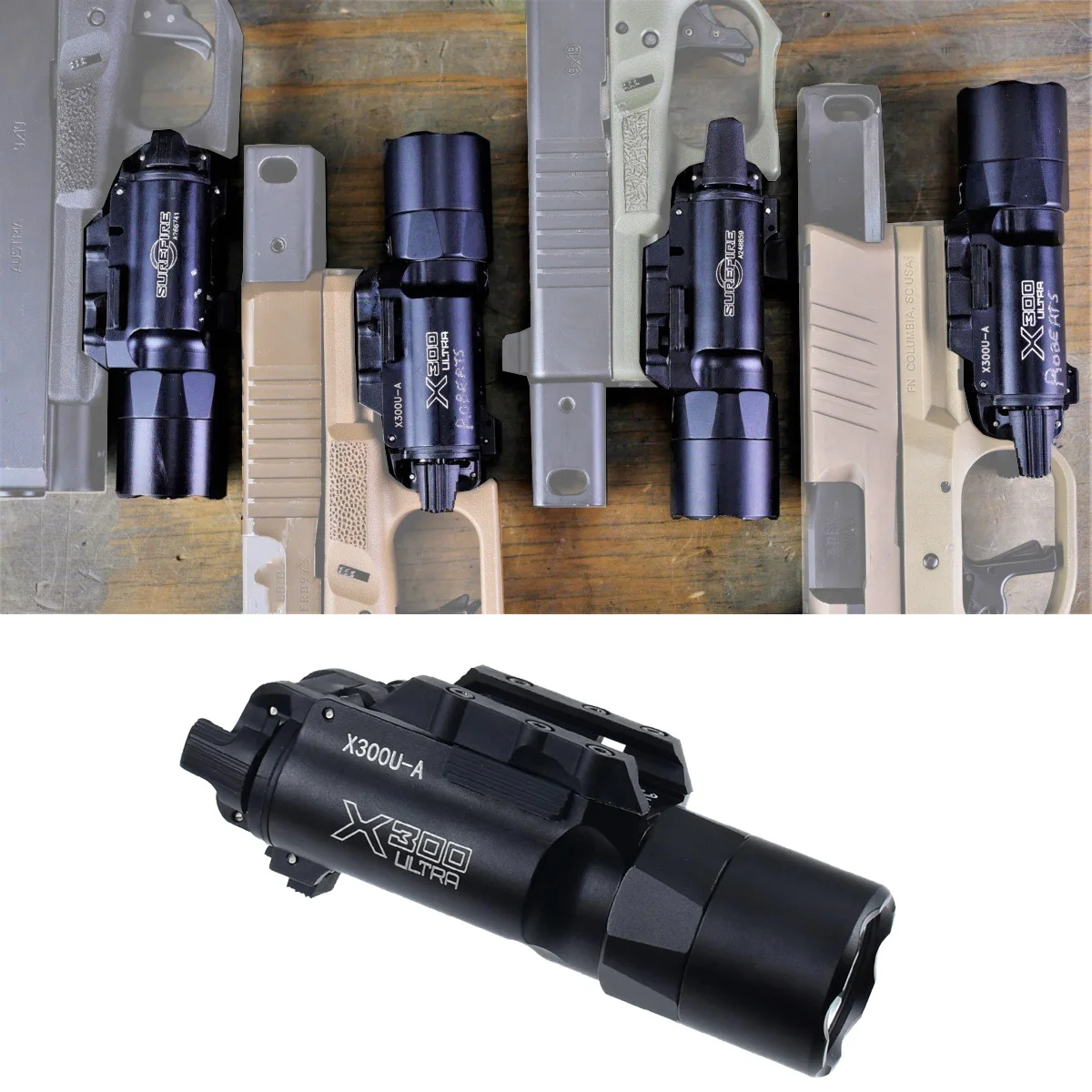 Tactical Surefire X300 X300U X300UH-B XH35 X300V Scout Light LED Flashlight For Glock 17 Airsoft Hanging Hunting Flashlight
Tactical Surefire X300 X300U X300UH-B XH35 X300V Scout Light LED Flashlight For Glock 17 Airsoft Hanging Hunting Flashlight