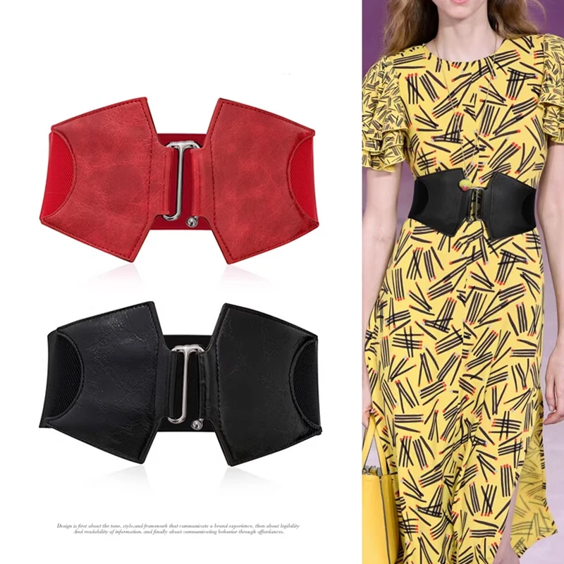 Wide elastic belt for Women waist straps decorative Black corset cummerbund Waistband high-end luxury brands western belt female
Wide elastic belt for Women waist straps decorative Black corset cummerbund Waistband high-end luxury brands western belt female