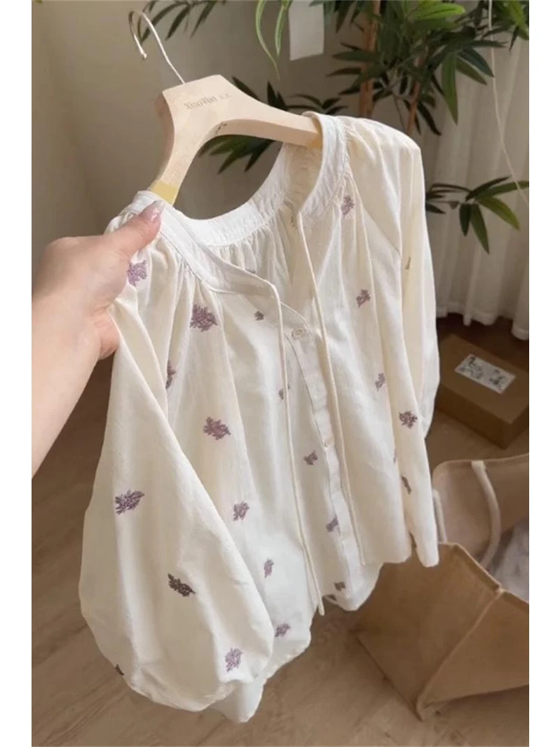 Women's Summer Thin Loose Sun Protection irt Romantic Countryside Sle Flower Knotting Top Long Sve Lantern Sve
Women's Summer Thin Loose Sun Protection irt Romantic Countryside Sle Flower Knotting Top Long Sve Lantern Sve