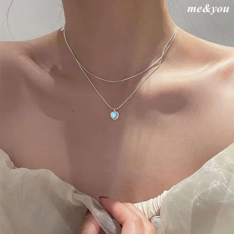 925 Sterling Silver Bohemian Double Glossy Bead Chain Heart Necklace for Women Fashion Fine Party Jewelry Gift
925 Sterling Silver Bohemian Double Glossy Bead Chain Heart Necklace for Women Fashion Fine Party Jewelry Gift