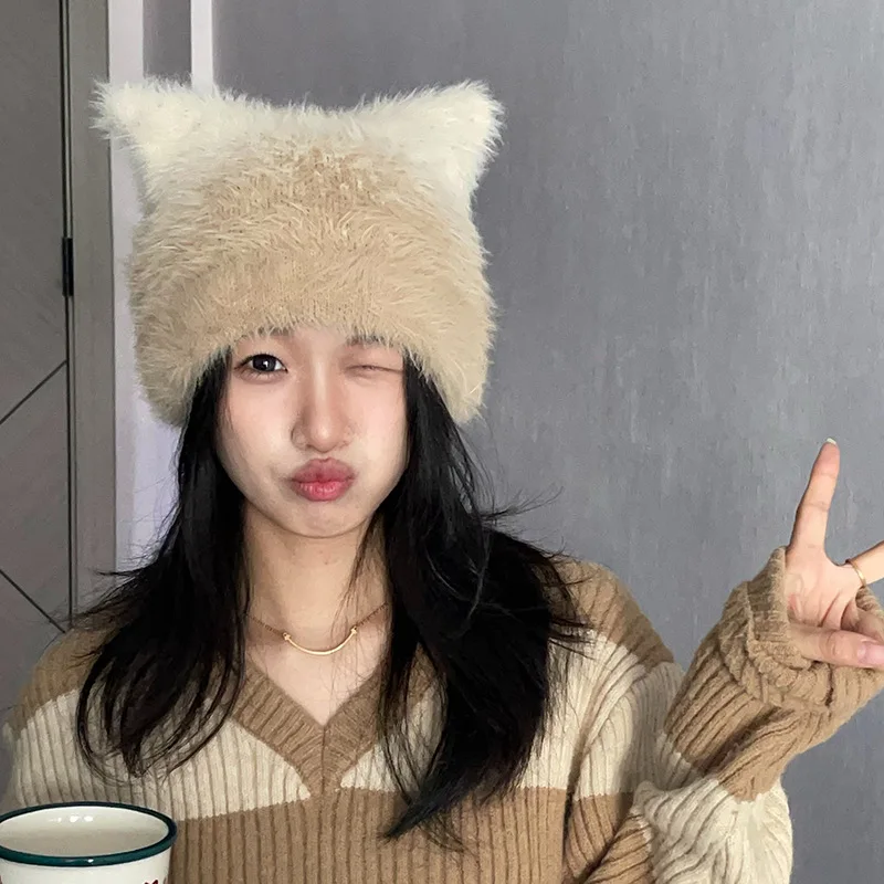 Gradient Cat Ear Cute Hat Plush Thread Hat Women's fall/Winter Ear Protection Hat Thermal Pullover Hat Gorro Y2k
Gradient Cat Ear Cute Hat Plush Thread Hat Women's fall/Winter Ear Protection Hat Thermal Pullover Hat Gorro Y2k