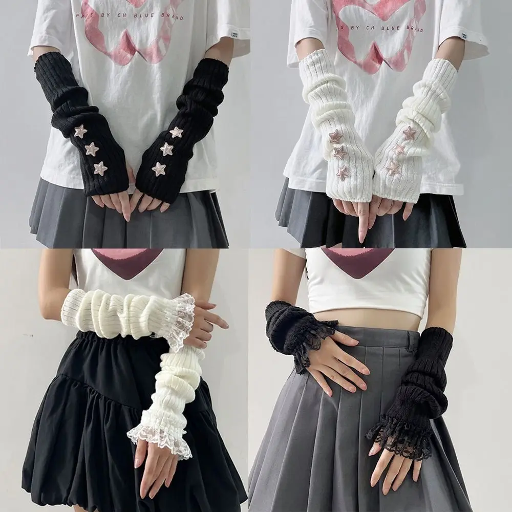 Fingerless Long Wrist Gloves False Sleeves Arm Warmers Knitted Gloves Finger Sleeves Cover Black White Half Finger Gloves
Fingerless Long Wrist Gloves False Sleeves Arm Warmers Knitted Gloves Finger Sleeves Cover Black White Half Finger Gloves