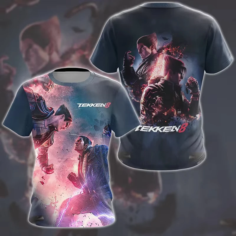 Летняя игра Tekken 8, уличная одежда с 3D принтом, мужская и женская модная футболка большого размера с короткими рукавами, детские футболки, топы, мужская одежда
Летняя игра Tekken 8, уличная одежда с 3D принтом, мужская и женская модная футболка большого размера с короткими рукавами, детские футболки, топы, мужская одежда