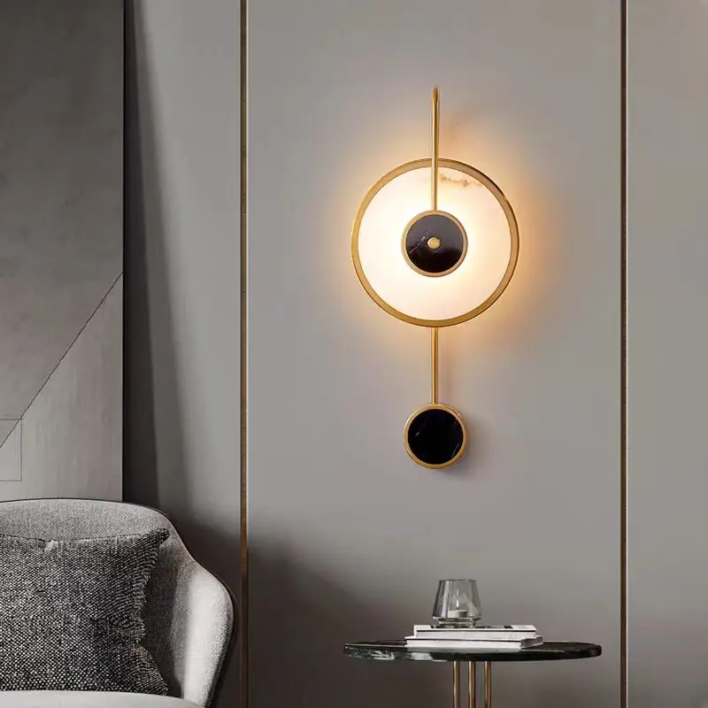 Modern Marble Circular Wall Light Personalized Living Room Bedroom Bedside Study Corridor Bathroom Decoration LED Lamp
Modern Marble Circular Wall Light Personalized Living Room Bedroom Bedside Study Corridor Bathroom Decoration LED Lamp