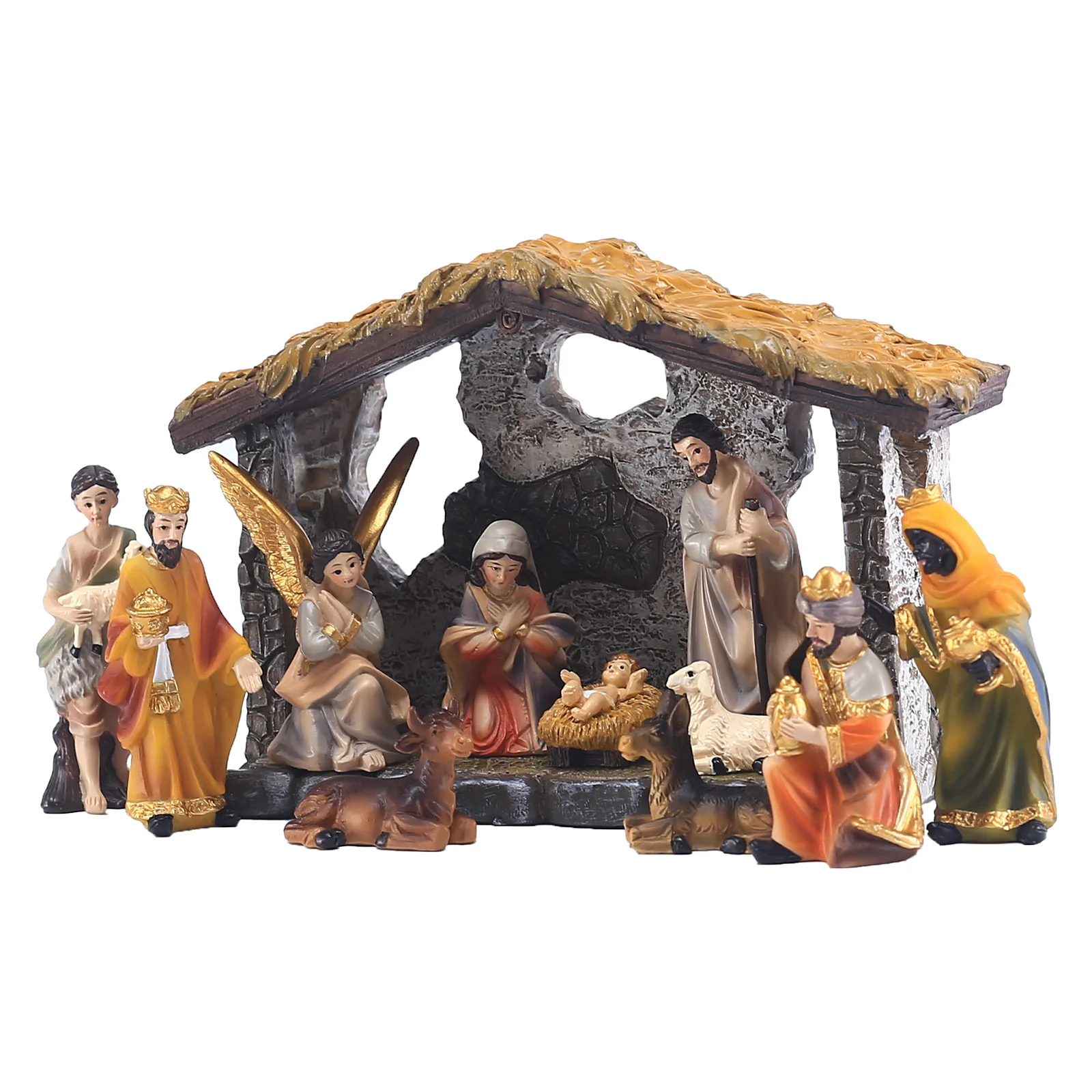 Nativity Figurines Set Resin Baby Jesus Christmas Figures Gifts Home Decor Craft Ornaments
Nativity Figurines Set Resin Baby Jesus Christmas Figures Gifts Home Decor Craft Ornaments