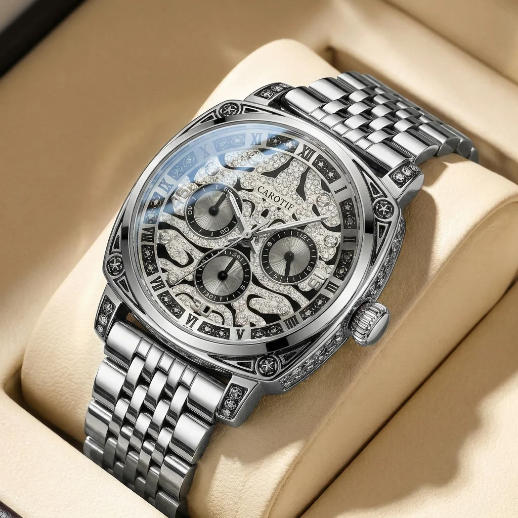 1pcs Men's silver dial alloy strap vintage fashion classic fashion details Quartz Watch for daily business party holiday
1pcs Men's silver dial alloy strap vintage fashion classic fashion details Quartz Watch for daily business party holiday