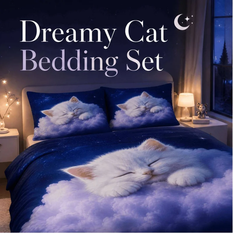 3PCS Duvet Cover, 1 Duvet + 2 Pillowcases (Without Filler), Cute Cat Starry Sky Cloud Dreamy Theme, Halloween Bedding, Soft Cozy
3PCS Duvet Cover, 1 Duvet + 2 Pillowcases (Without Filler), Cute Cat Starry Sky Cloud Dreamy Theme, Halloween Bedding, Soft Cozy
