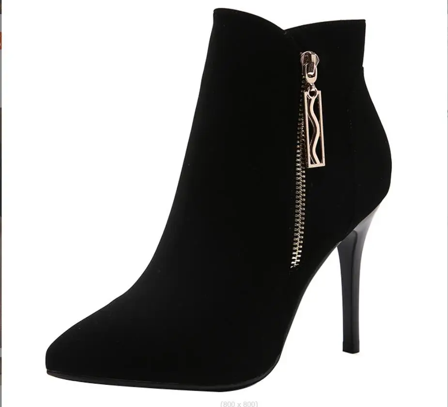 New Classic Women High Heeled Short Boots Europea Style Winter Shoes Pointed ToeAnkle Boots Fashion suede pointe shoes Large siz
New Classic Women High Heeled Short Boots Europea Style Winter Shoes Pointed ToeAnkle Boots Fashion suede pointe shoes Large siz