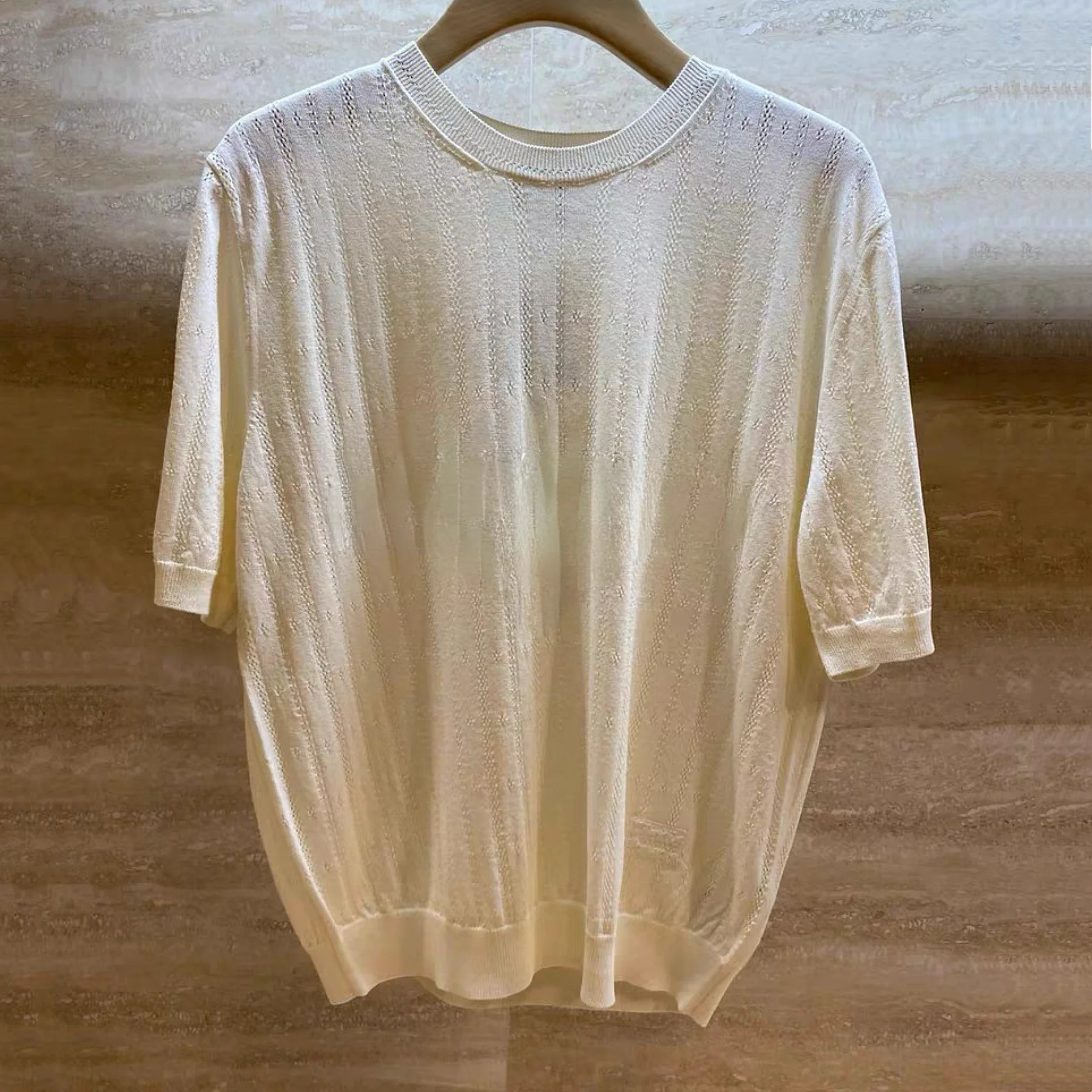 Korean Sle E 25 Summer Simple Large round Ne Knitted Hollow Pattern Design Thin ort Sve Knitwear Casual Commute St...
Korean Sle E 25 Summer Simple Large round Ne Knitted Hollow Pattern Design Thin ort Sve Knitwear Casual Commute St...