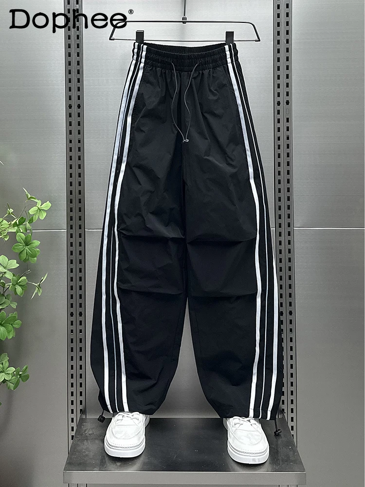 Summer Thin Fashion Trend Outdoor Men's Loose Striped Patchwork Casual Pants Versatile Youth Stylish Quick-Dry Sports Pants
Summer Thin Fashion Trend Outdoor Men's Loose Striped Patchwork Casual Pants Versatile Youth Stylish Quick-Dry Sports Pants