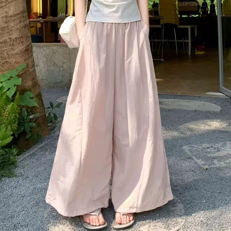 Summer Oversized Wide Leg Pants Women 2025 Candy Colors Elastic High Waist Trousers Woman Korean Pocket Loose Long Pants Female
Summer Oversized Wide Leg Pants Women 2025 Candy Colors Elastic High Waist Trousers Woman Korean Pocket Loose Long Pants Female