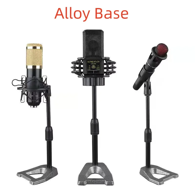 Heavy-Duty Metal Desktop Adjustable Height Universal Condenser Microphone Shock Mount Stand for Lewitt Live Streaming Recording
Heavy-Duty Metal Desktop Adjustable Height Universal Condenser Microphone Shock Mount Stand for Lewitt Live Streaming Recording