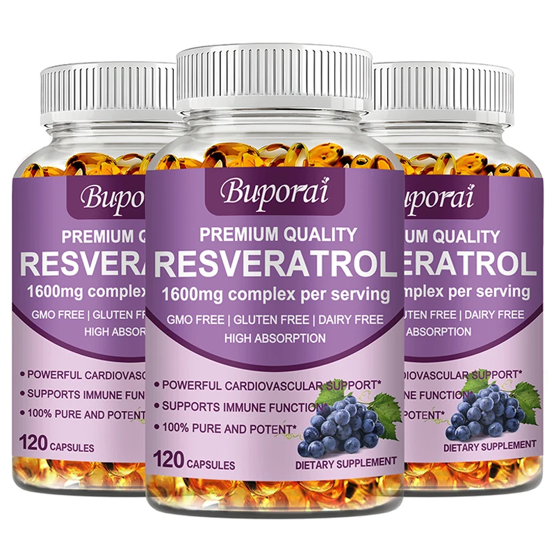 Resveratrol - Helps Support Cardiovascular Health, Promotes Skin Radiance, and Antioxidants
Resveratrol - Helps Support Cardiovascular Health, Promotes Skin Radiance, and Antioxidants