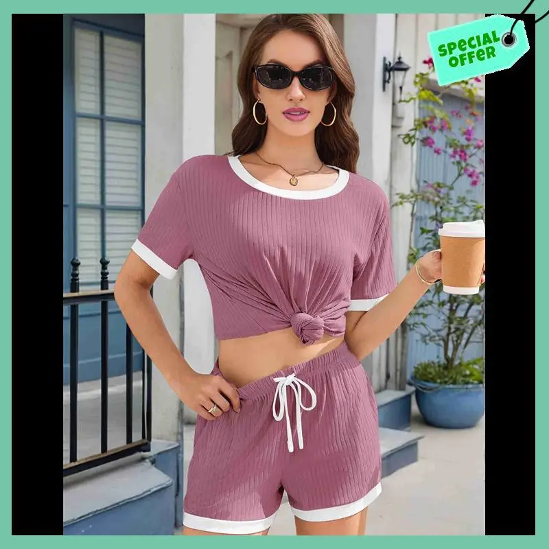 Sturdy Comfy Summer Sets With Pockets Loose Fit Color Block Design Matching 2 Piece Sets With Drawstring Waist
Sturdy Comfy Summer Sets With Pockets Loose Fit Color Block Design Matching 2 Piece Sets With Drawstring Waist