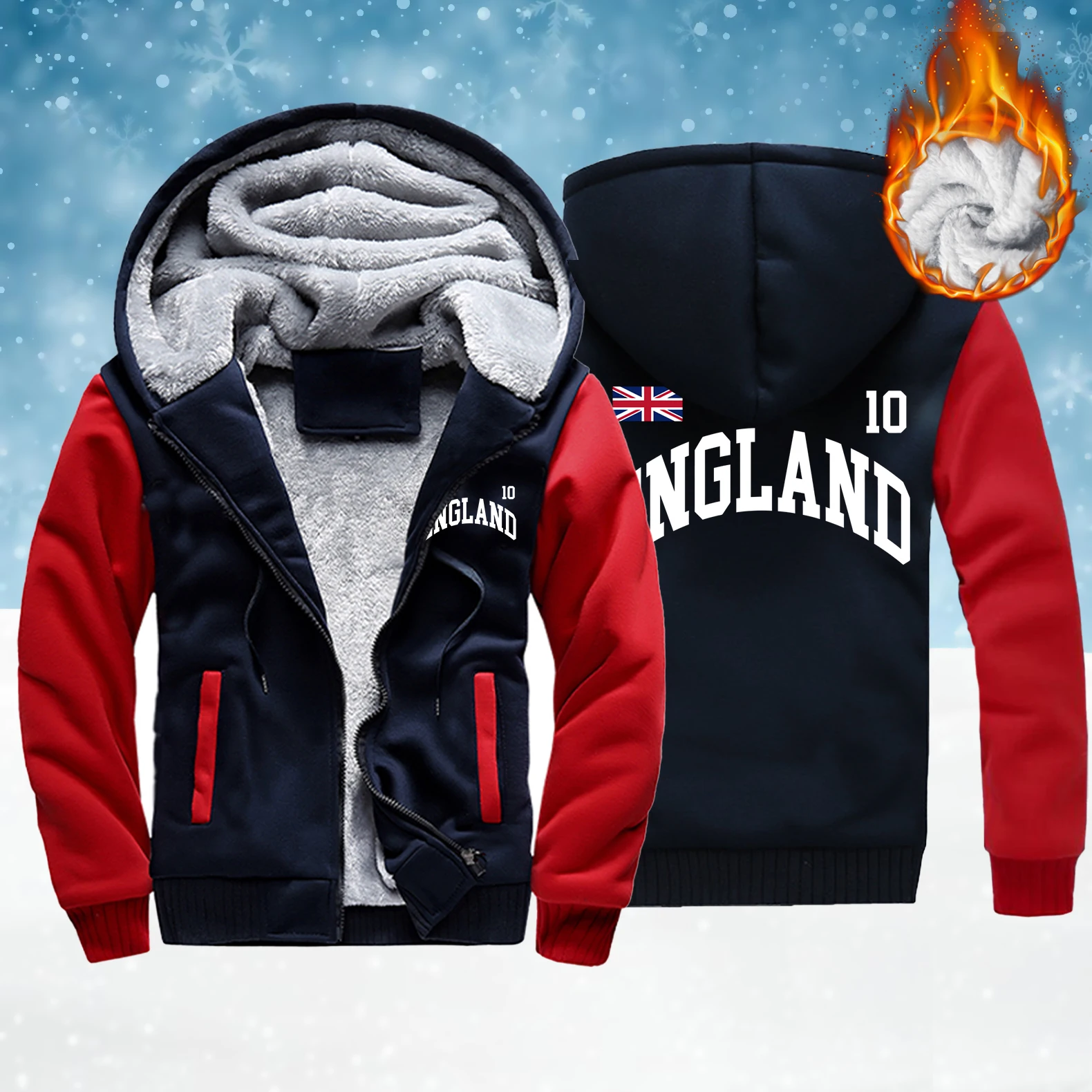 Куртка на молнии с буквенным принтом в Англии, мужская повседневная толстовка с карманами, модная свободная мужская зимняя утепленная флисовая одежда с длинными рукавами
Куртка на молнии с буквенным принтом в Англии, мужская повседневная толстовка с карманами, модная свободная мужская зимняя утепленная флисовая одежда с длинными рукавами