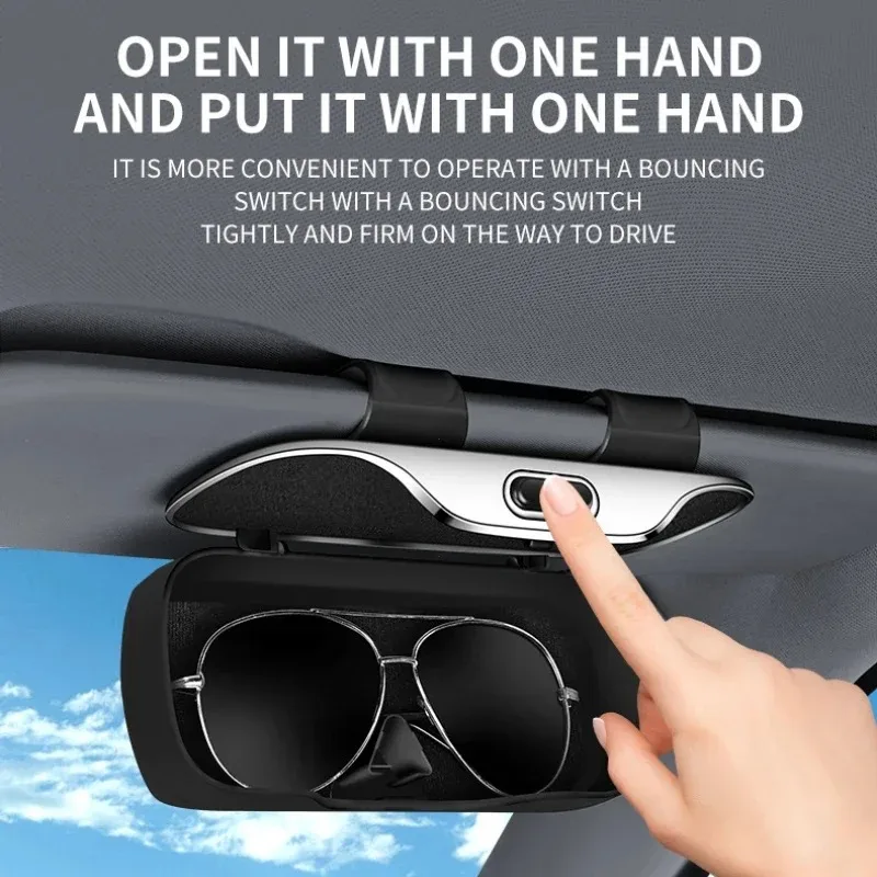 Portable Car Sunglasses Holder Multifunction Eyeglass Case Sun Visor Organizer Driving Accessories Stylish Car Glasses Box
Portable Car Sunglasses Holder Multifunction Eyeglass Case Sun Visor Organizer Driving Accessories Stylish Car Glasses Box