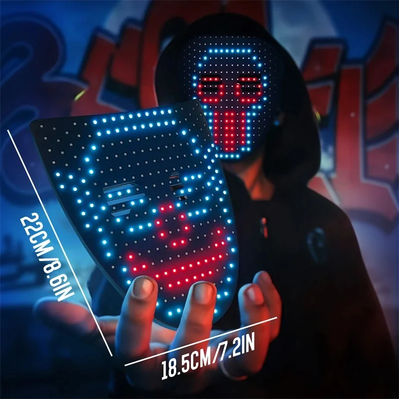 Светодиодная маска с датчиком жестов и изменением выражений лица, светящаяся в темноте, для Хэллоуина, вечеринок, танцев, баров, создания атмосферы для подростков, взрослых и пар.
Светодиодная маска с датчиком жестов и изменением выражений лица, светящаяся в темноте, для Хэллоуина, вечеринок, танцев, баров, создания атмосферы для подростков, взрослых и пар.