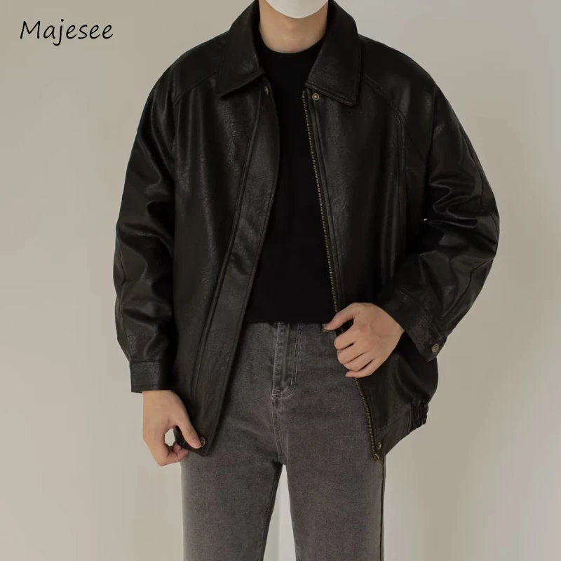 Jacket Men Vintage Korean Style Leisure Loose Pu-leather Overcoats High Street Harajuku Fashion Autumn All-match College Chic
Jacket Men Vintage Korean Style Leisure Loose Pu-leather Overcoats High Street Harajuku Fashion Autumn All-match College Chic