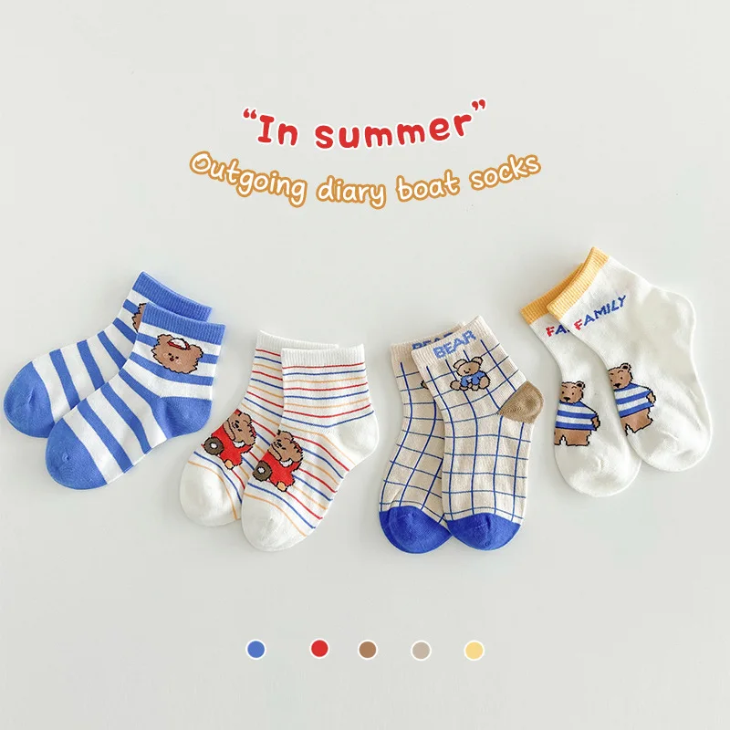 4 Pairs Summer Socks Boys Girls Short Crew Socks Baby Infant Thin Cute Cartoon Pattern Cotton Socks
4 Pairs Summer Socks Boys Girls Short Crew Socks Baby Infant Thin Cute Cartoon Pattern Cotton Socks