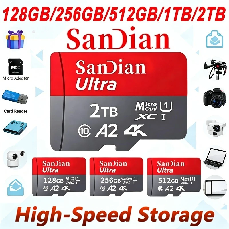 128GB Micro TF/ SD Card Class 10 High Speed Memory Cards Stable Performance SD Memory Card for Phones/Digital Camera/MP3
128GB Micro TF/ SD Card Class 10 High Speed Memory Cards Stable Performance SD Memory Card for Phones/Digital Camera/MP3