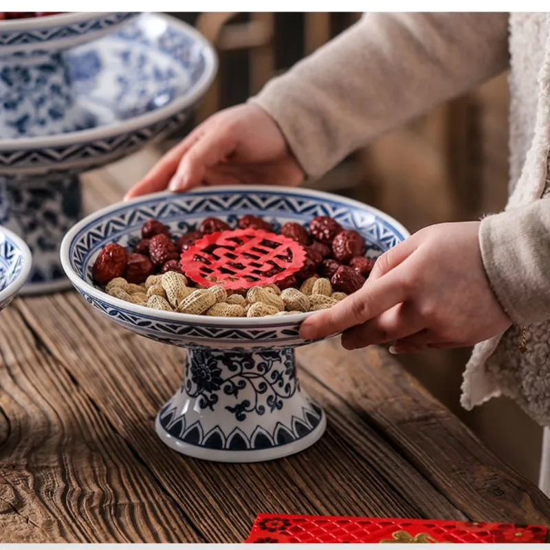 Jingdezhen Blue and White Porcelain Fruit Dim Sum Tray Tea Table Supply Tray Retro Fruit Tray Underglaze Color Storage TrayZG750
Jingdezhen Blue and White Porcelain Fruit Dim Sum Tray Tea Table Supply Tray Retro Fruit Tray Underglaze Color Storage TrayZG750
