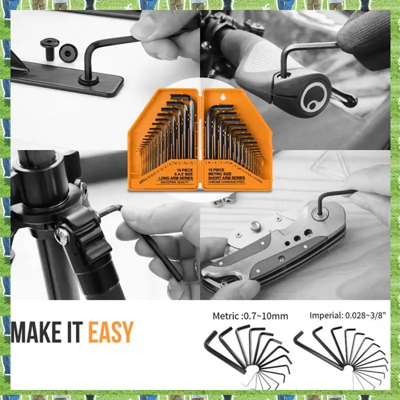 FTS 30-Piece Hex Key Set Ball Wrench Metric Inch Hex Tool Hex Key Wrench Easy Install Easy To Use
FTS 30-Piece Hex Key Set Ball Wrench Metric Inch Hex Tool Hex Key Wrench Easy Install Easy To Use