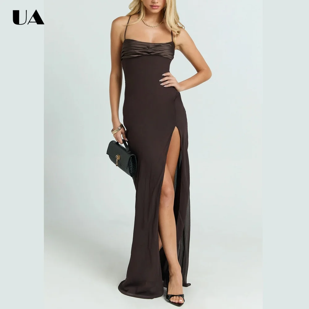 ULBYANRY Sexy Backless High-slit Prom Dress for Woman, Simple Spaghetti Strap Evening Dress, Customized Solid Maxi Party Dress
ULBYANRY Sexy Backless High-slit Prom Dress for Woman, Simple Spaghetti Strap Evening Dress, Customized Solid Maxi Party Dress