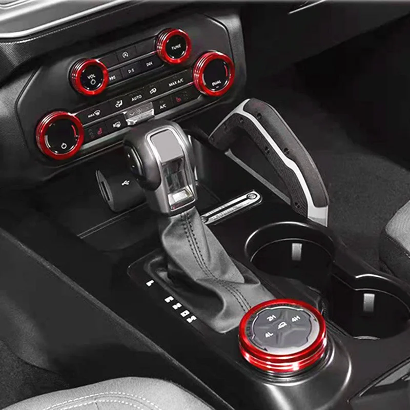 6 Pcs For Ford Bronco 2021 2022 Air Conditioning Knob Cover Ring Audio 4WD Headlight Switch Knob Rings Car Accessories
6 Pcs For Ford Bronco 2021 2022 Air Conditioning Knob Cover Ring Audio 4WD Headlight Switch Knob Rings Car Accessories