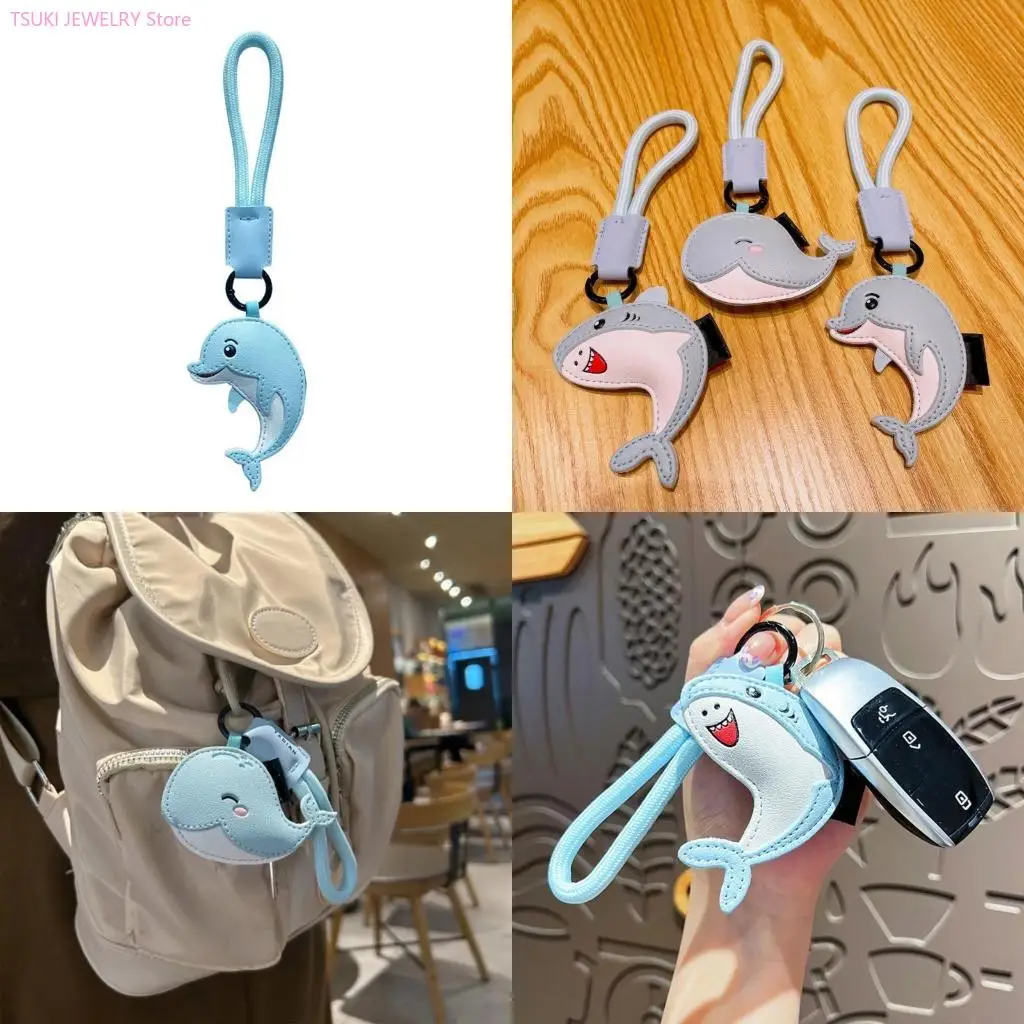 62KE Versatile Leather Dolphin Keychain Elegant Rings Adornment For Bags Or Keys
62KE Versatile Leather Dolphin Keychain Elegant Rings Adornment For Bags Or Keys