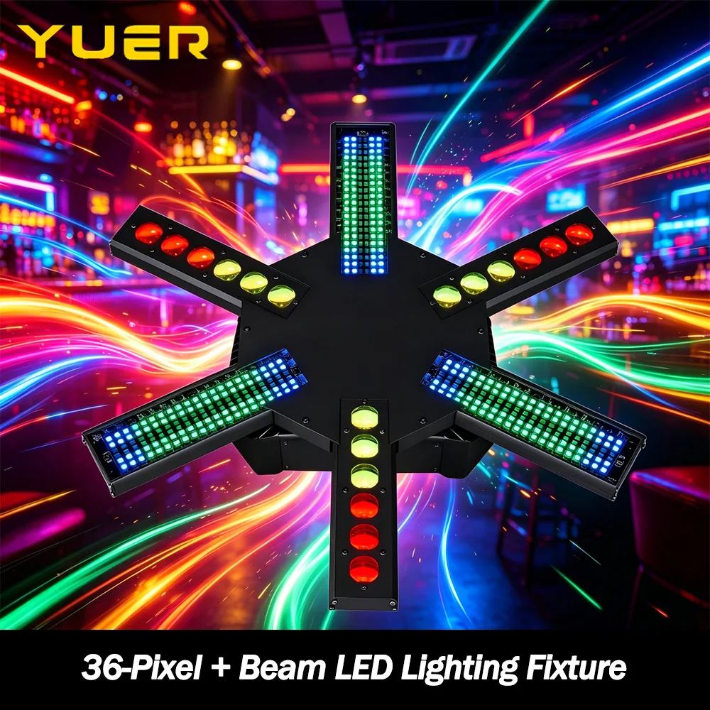 6 Arm LED 18x3W Beam Light RGBW Strobe with Infinite Rotation Moving Effect stage light Suitable for DJ KTV and disco venues
6 Arm LED 18x3W Beam Light RGBW Strobe with Infinite Rotation Moving Effect stage light Suitable for DJ KTV and disco venues